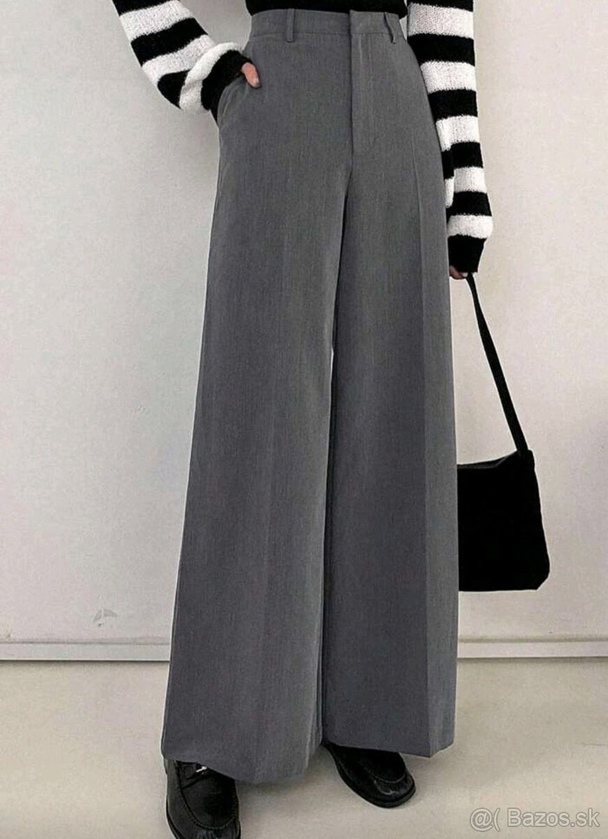 Damske sivé nohavice M - 2