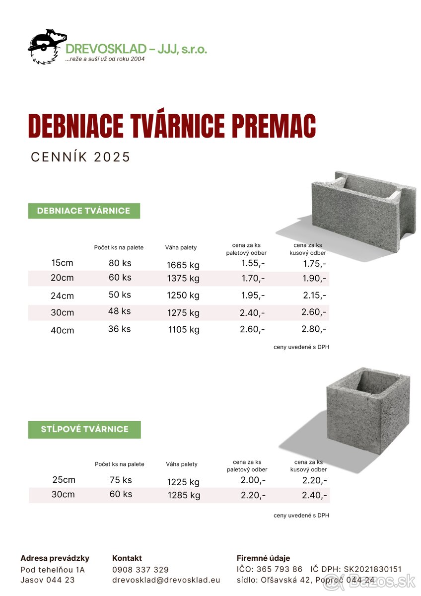 Debniace tvárnice Premac - 2