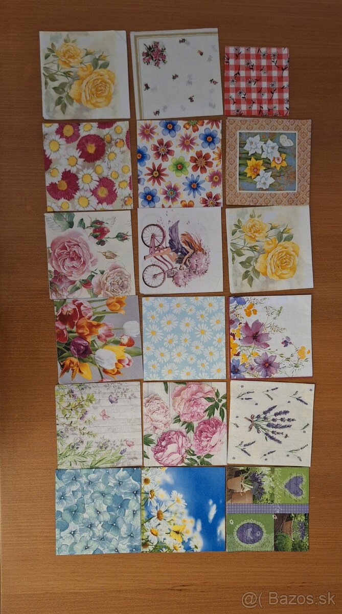 Servítky kvetinový motív - 2