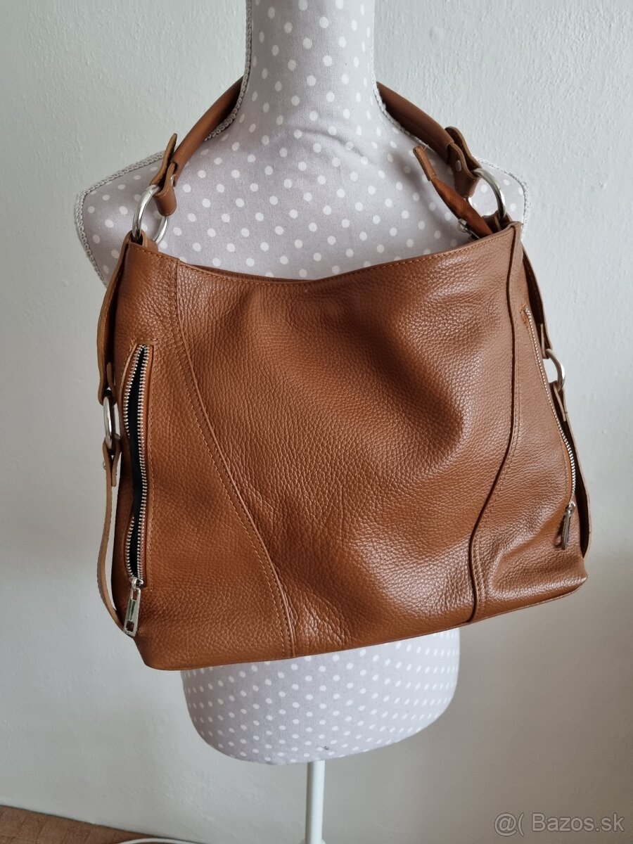 koňaková kožená kabelka - 2