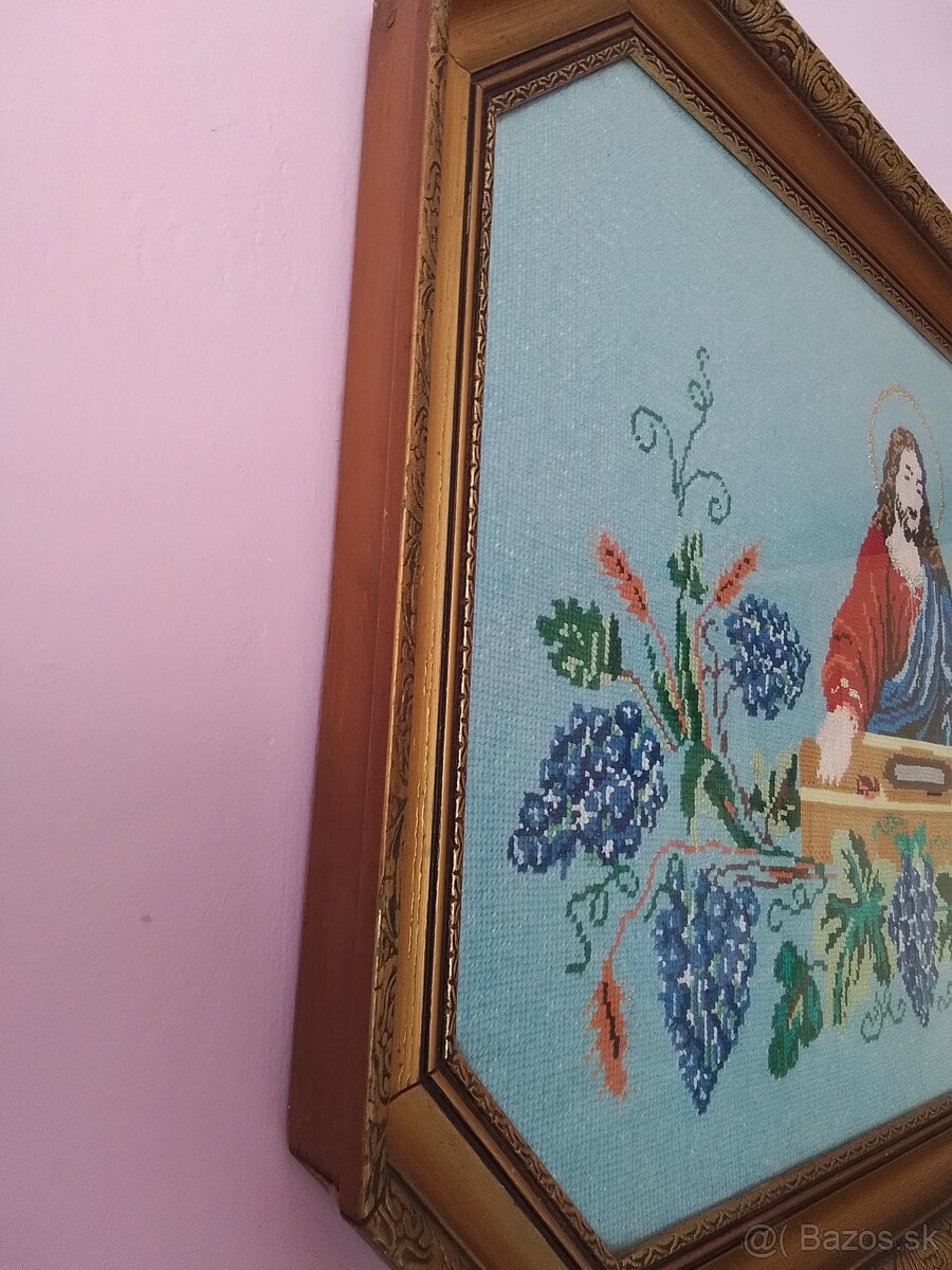 Starý obraz s pozláteným rámom - 2