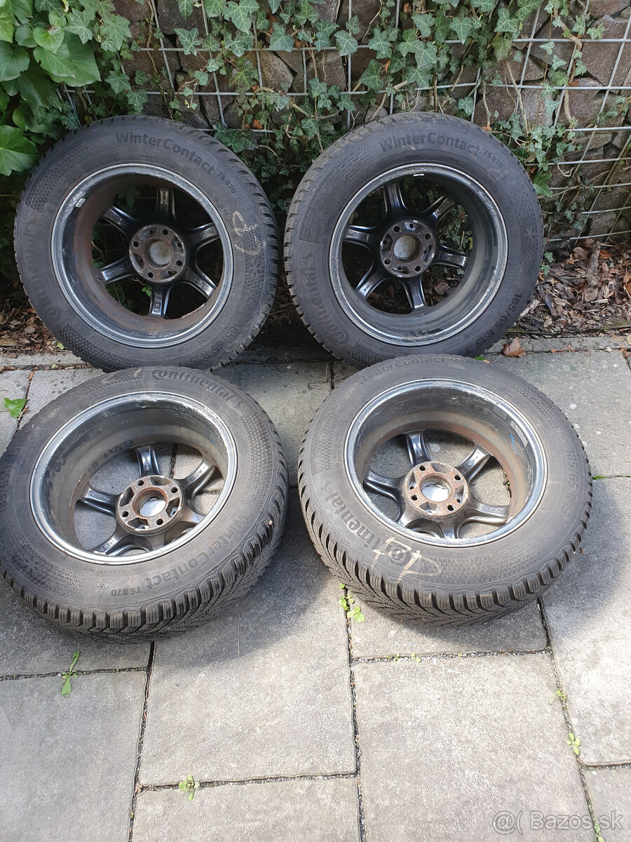 Predám hliníkové disky RIAL 15" + zimné pneu ET42 - 4x114,3 - 2