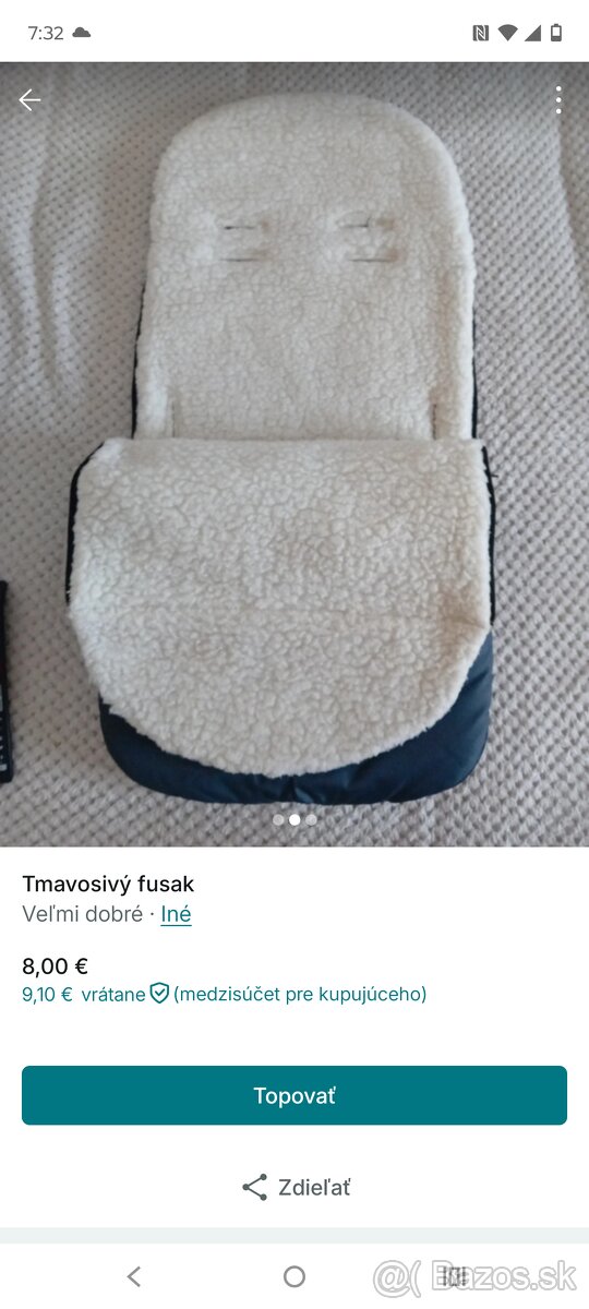 Tmavosivý fusak do kočíka - 2