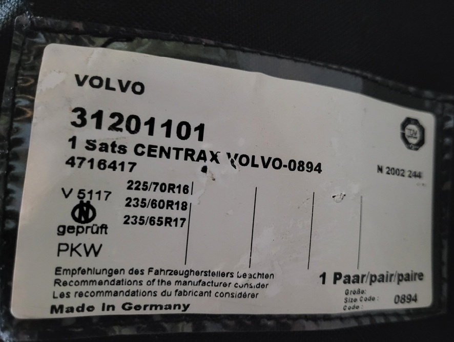 Snehové reťaze originál Volvo Centrax - 2