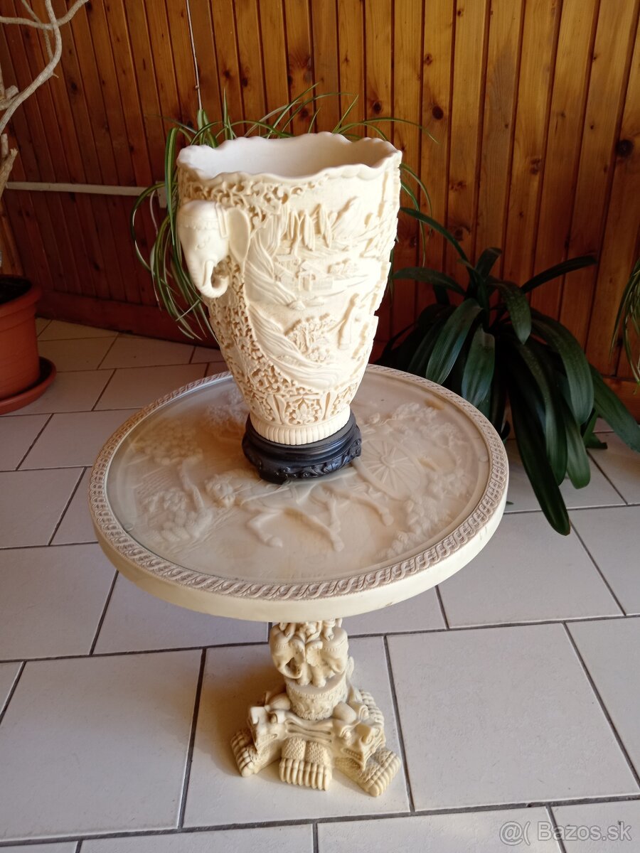 Stolik, Váza, starožitnosti, keramika, nábytok, konferenčny - 2