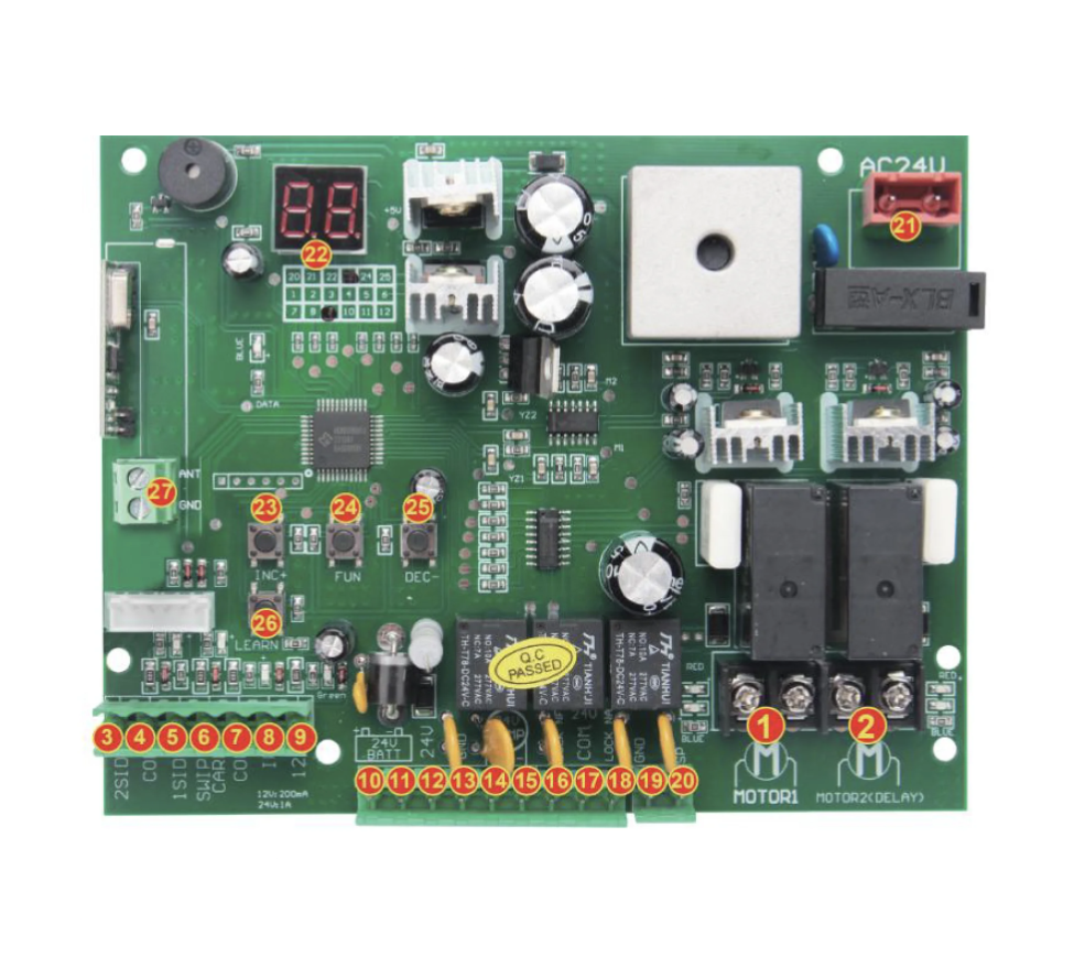 Elektronika pre pohon krídlovej brány - 2