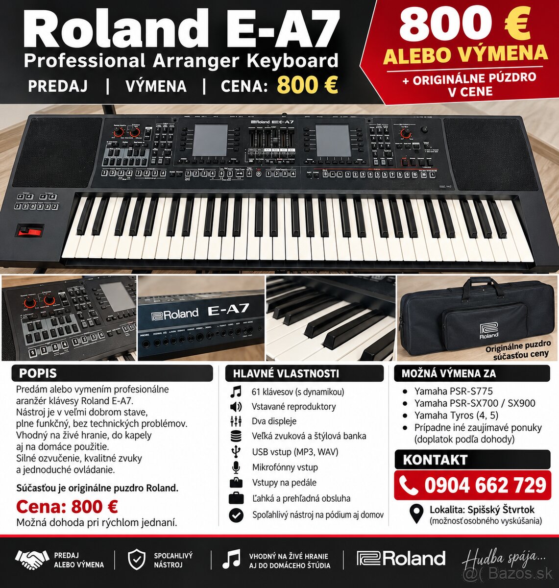 🎹 Roland E-A7 – predaj alebo výmena - 2