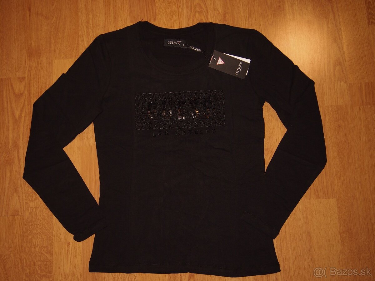 Guess dámske čierne tričko s dlhým rukávom - 2