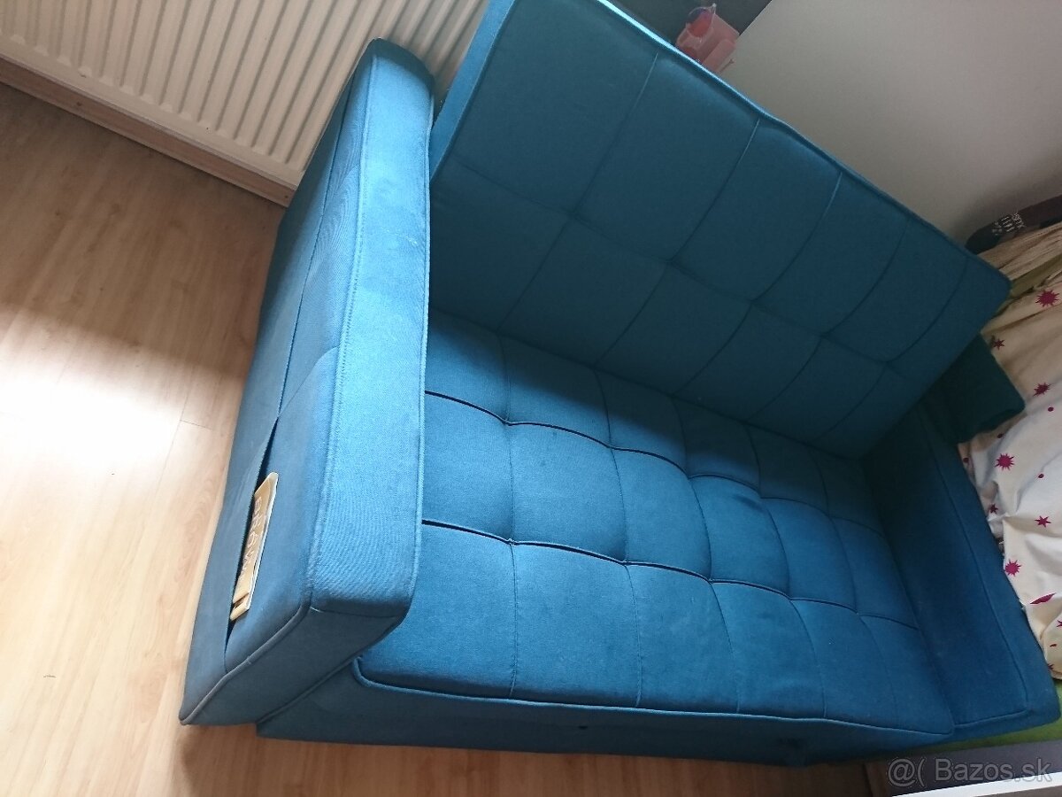 Rozkladacia pohovka tyrkysová - 2