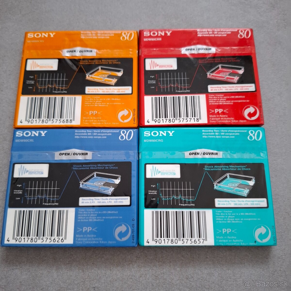 Sony MD80 MiniDisc – 4 ks (predaj iba ako celok) - 2