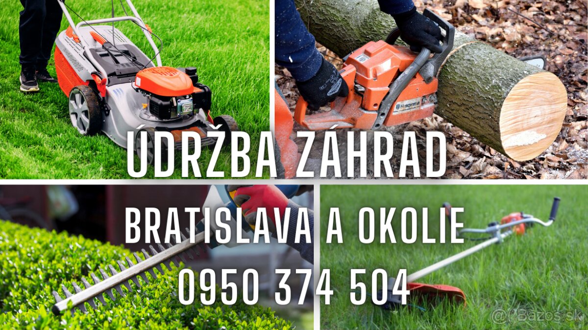 KOSENIE TRÁVY, PÍLENIE DREVA OD 30€ - 2