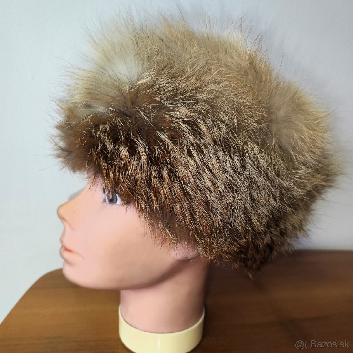 Dámska zimná kožušinová hnedá čiapka - 2