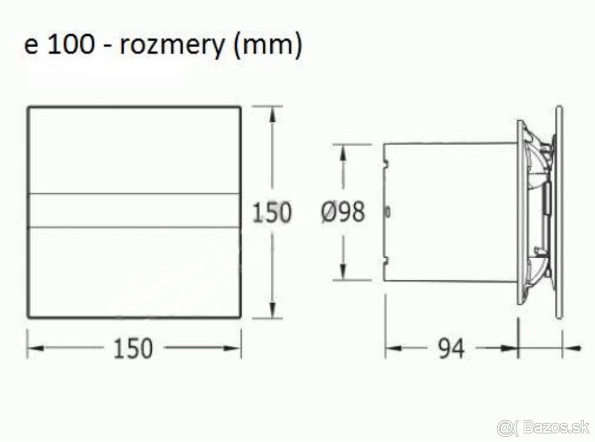Bytový ventilátor Cata E-100 GT - 2