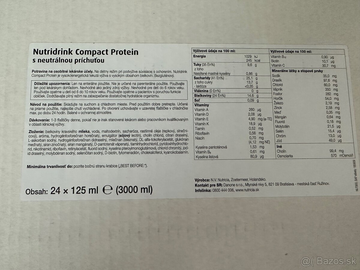 Nutridrink compact proteín - NEUTRÁL - 2