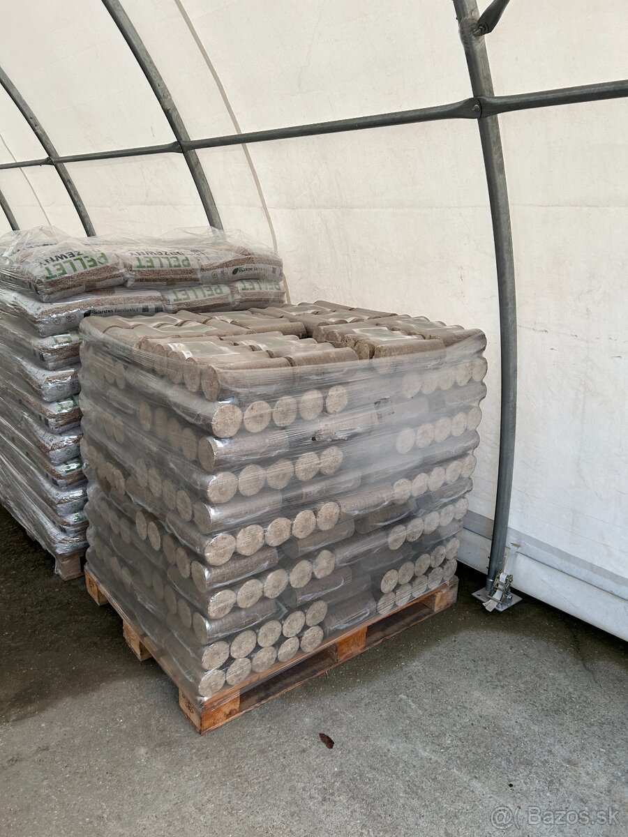 Brikety - Valcové - Tvrdé - Smrek - Dub - Buk - 2