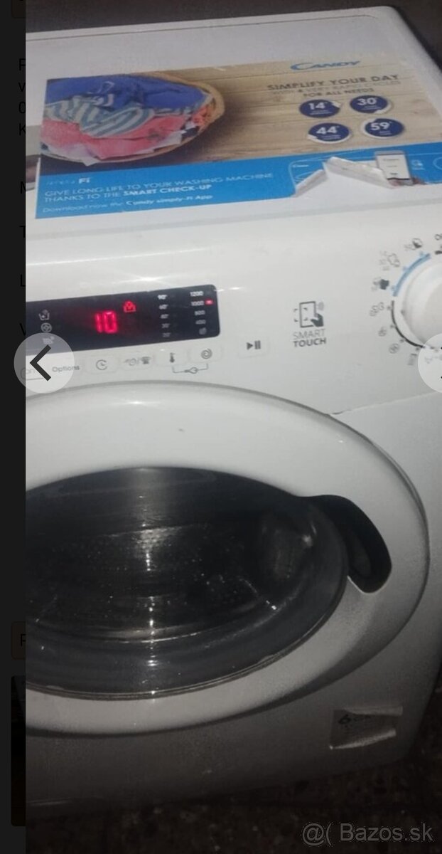 Predám práčka značka candy smart 6kg - 2