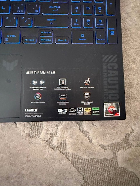 Predám Herný notebook ASUS TUF – RTX 4050, CS2 250+ FPS - 2