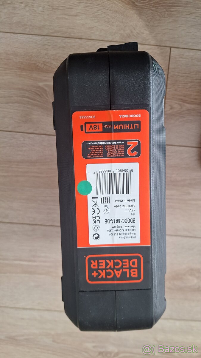 Skrutkovač Black+Decker akumulátorové napájanie 18 V BDCHD18 - 2