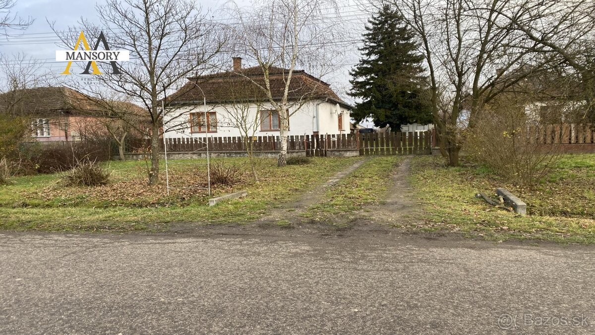 Na predaj 4 izbový rodinný dom za 33 000 eur na pozemku 174 - 2