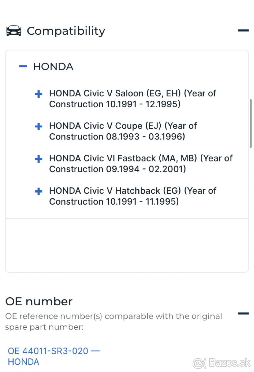 hnaci hriadel - poloos honda civic - 2