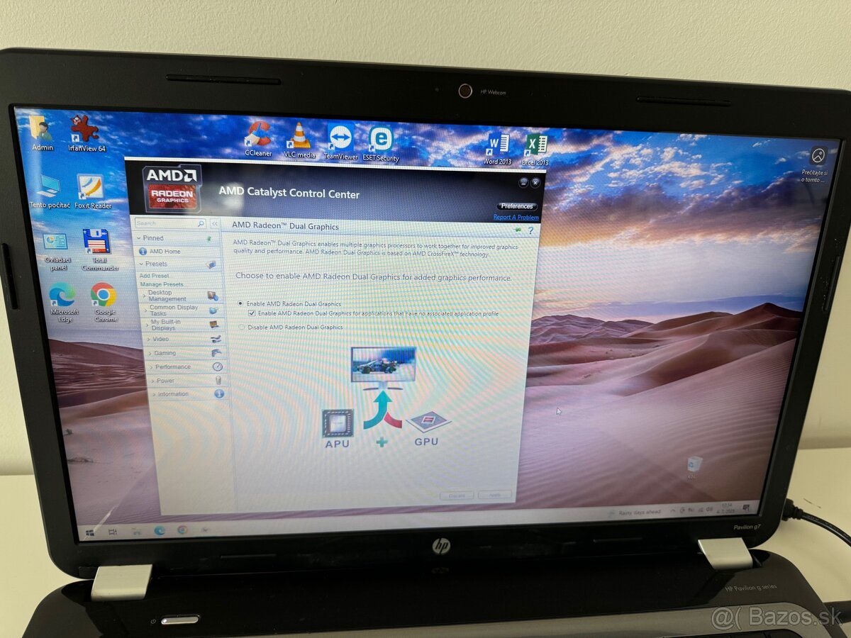 Veľký 17,3” notebook HP Pavilion G7 - 2