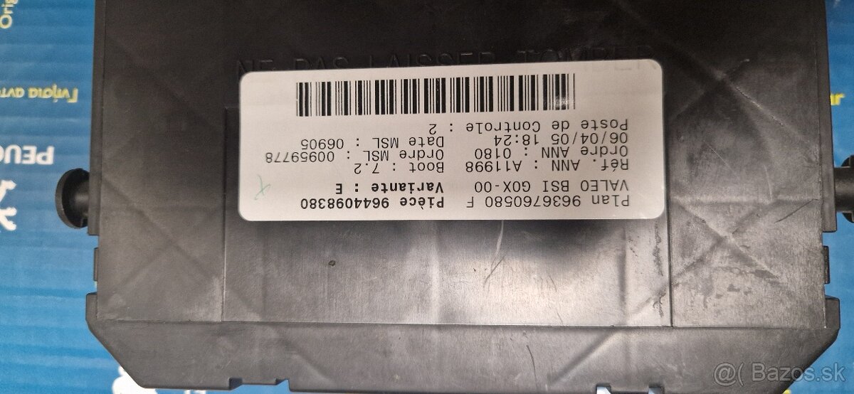 Peugeot 307 BSI riadiaca jednotka - 2