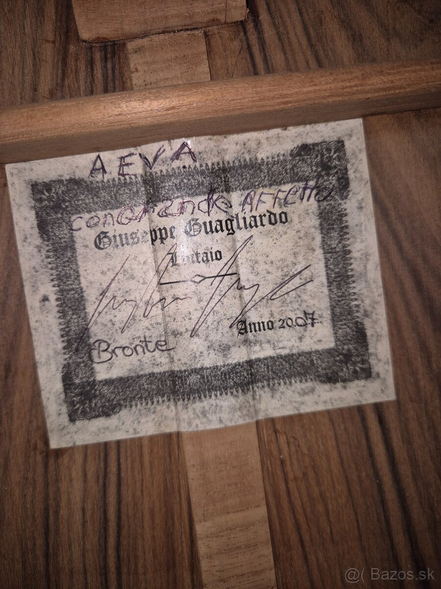 Guiseppe Guagliardo ručne vyrobená klasická gitara s kufrom - 2
