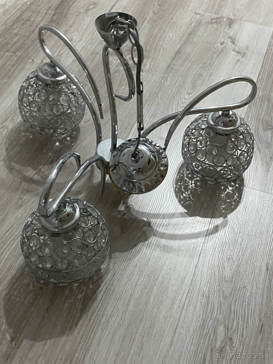 Elegantný stropný luster s krištáľovým efektom - 2