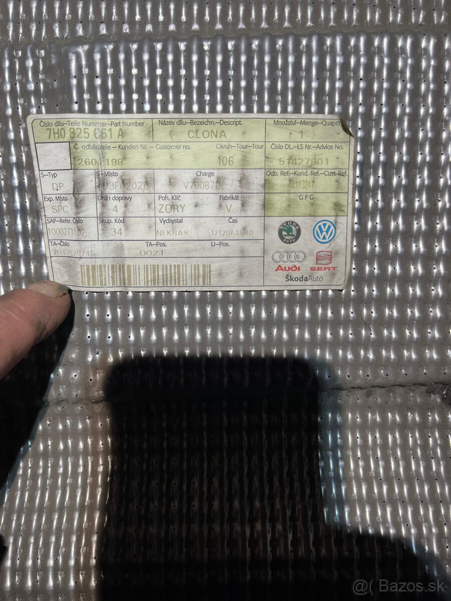 TEPELNA CLONA VW TRANSPORTER 7E0825661G - 2