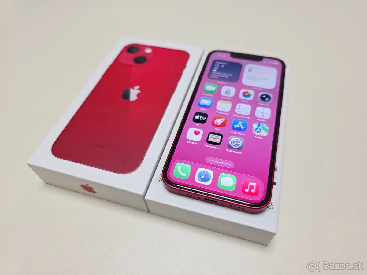 APPLE IPHONE 13 mini 128GB RED BATERKA 100% - 2