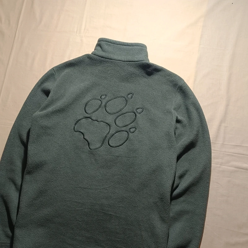 Jack Wolfskin zelená khaki flísová bunda / mikina fleece XL - 2