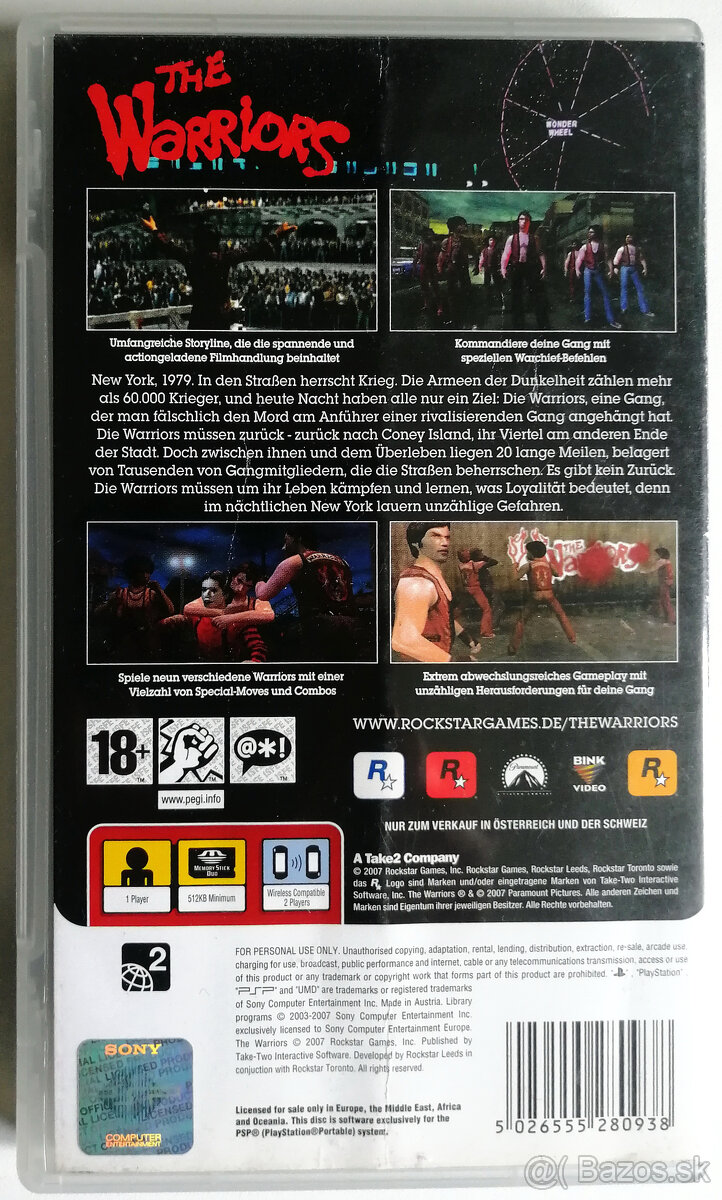 PREDÁM PSP HRU WARRIORS - 2