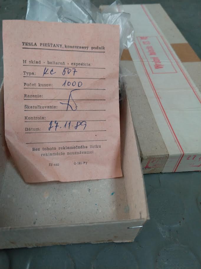 Predám KC507 tranzistory Tesla 0.1 € - 2