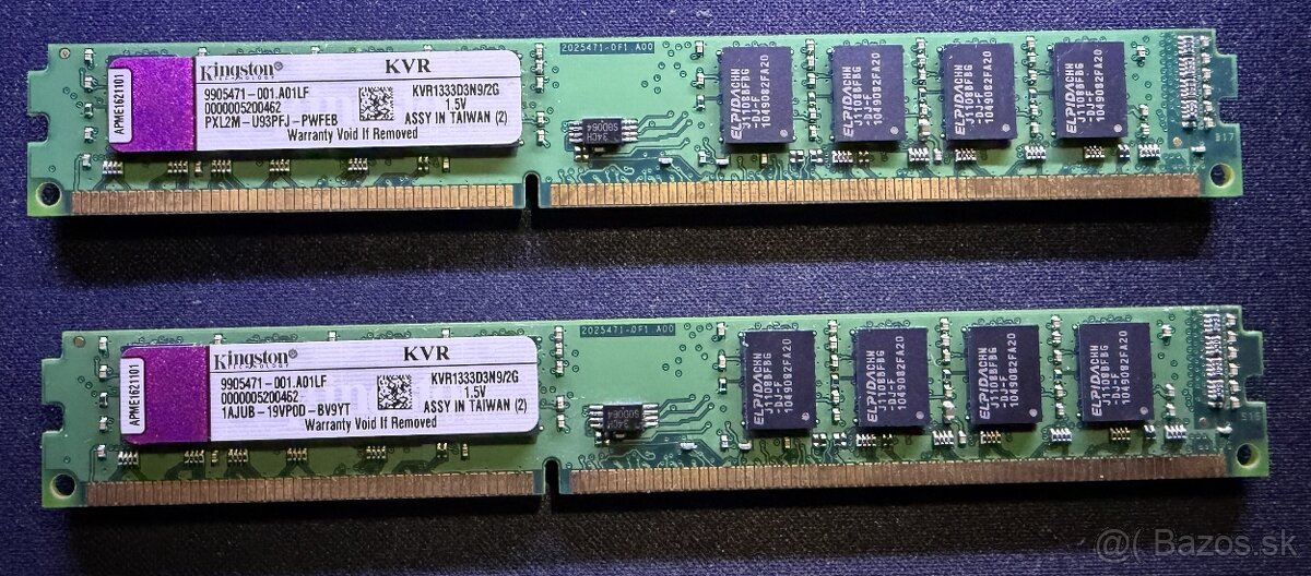 2x DDR3 2GB pro pc - 2