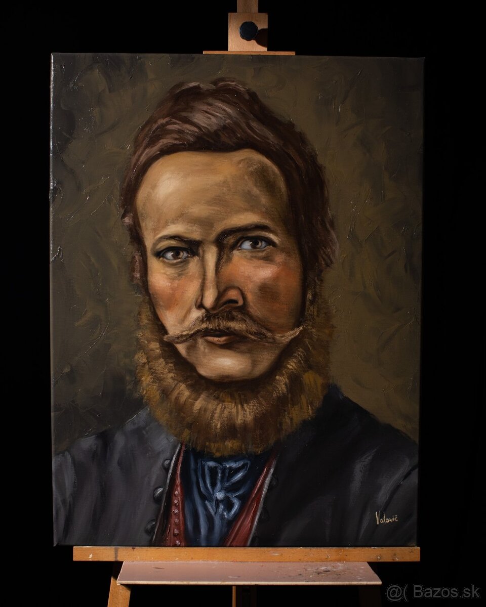 Portrét Ľudovít Štúr - tradičná olejomaľba - 2