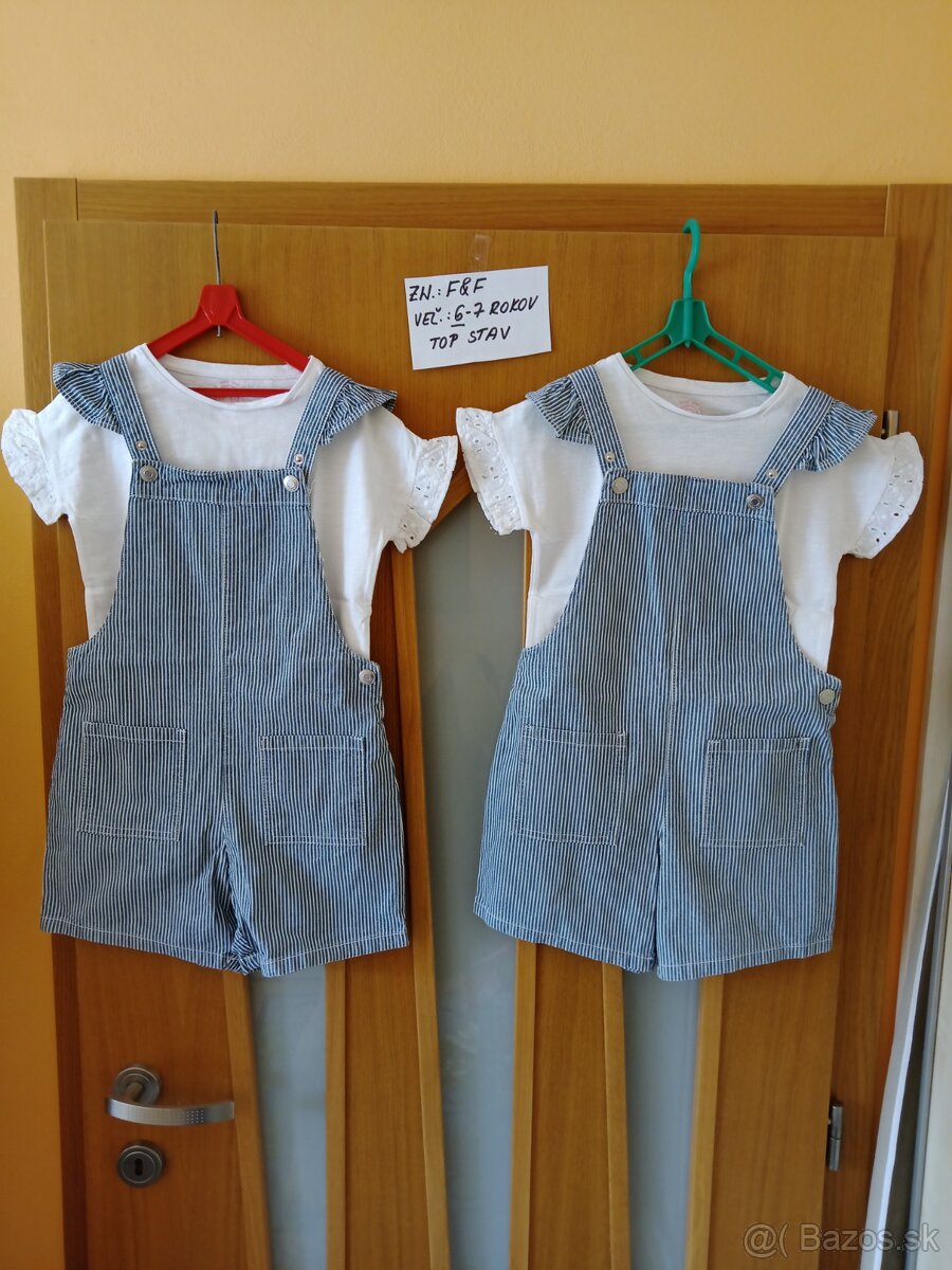 Oblec.jar,leto-dievcata dvojičky/jed.(vel.110,116,116-122) - 2