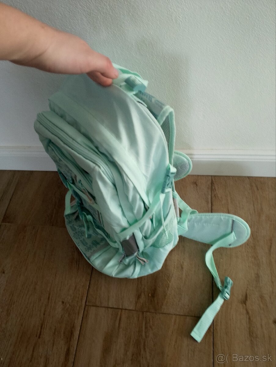 Mentolová školská taška-ruksak - 2