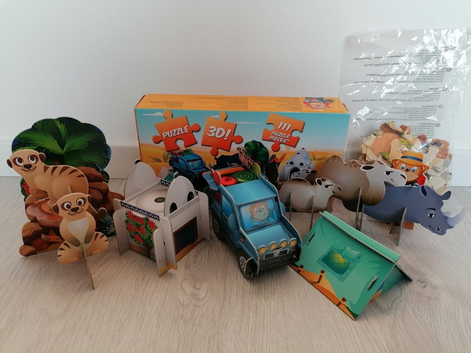 3D a 2D puzzle, cena spolu - 2