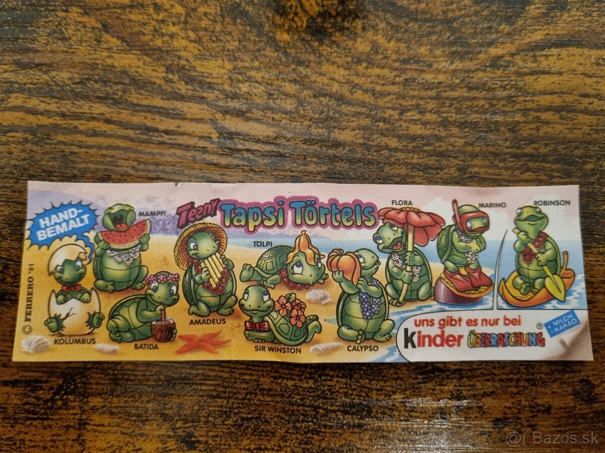 Kinder figúrka Mampfi 1991 s papierikom - 2