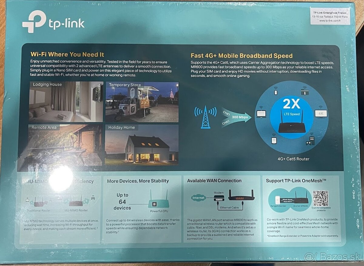 TP-Link Archer MR600 – 4G+ LTE WiFi router na SIM kartu - 2