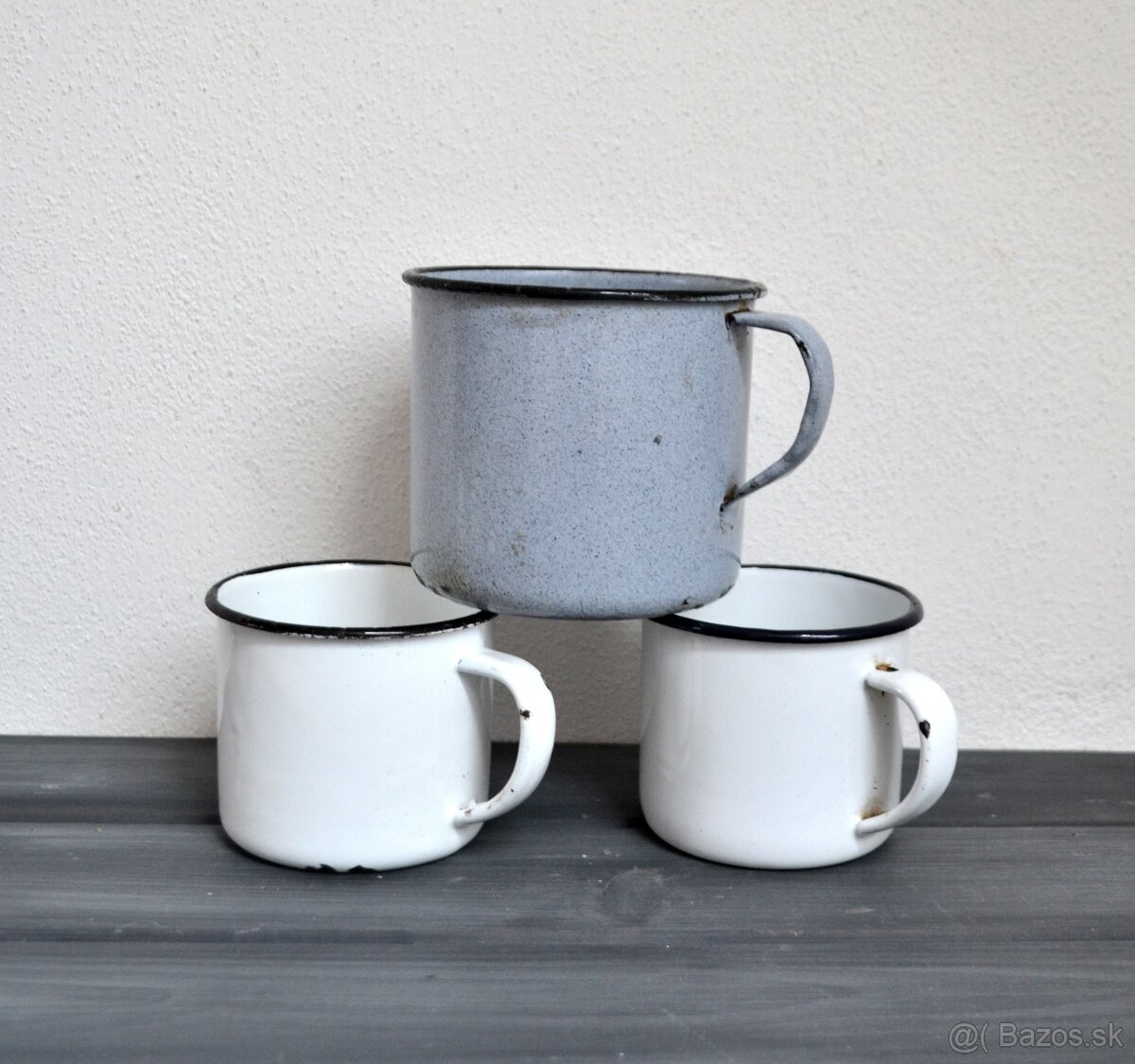 Staré,smaltované hrnčeky - 2