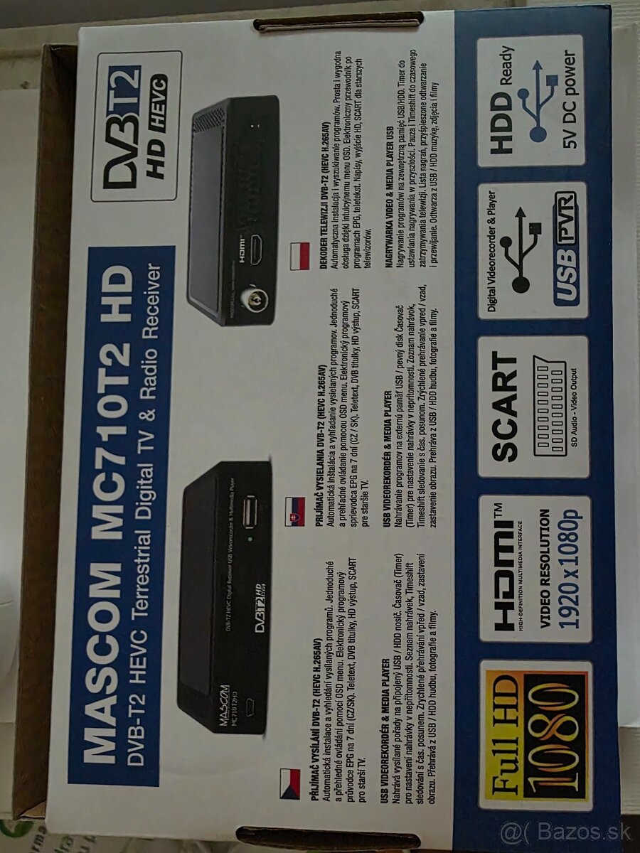 Predam úplne novy Setobox Mascom MC710T2-HD - 2