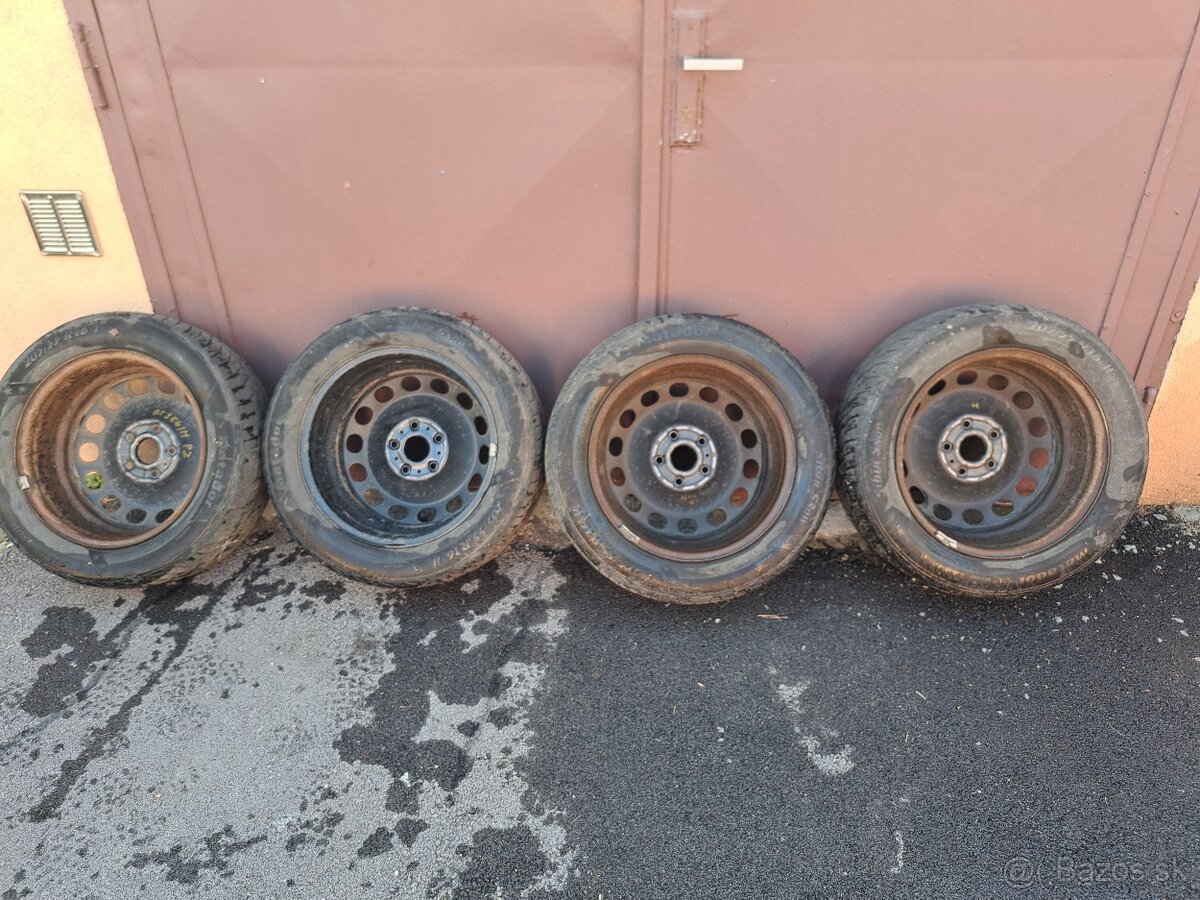 Plechové disky + pneumatiky 205/55 r16 - 2