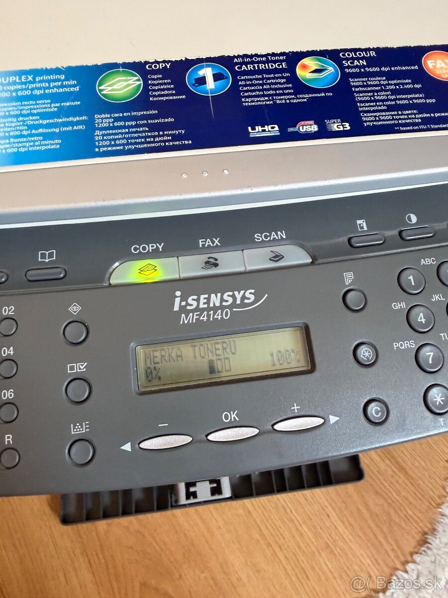 Predám Canon MF4140 – čiernobiela laserová tlačiareň + toner - 2
