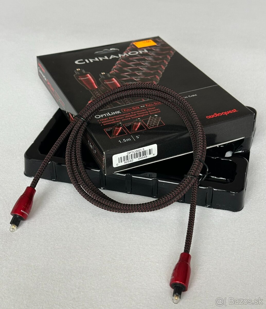 Optický kábel AudioQuest Cinnamon Toslink 1,5 m - 2
