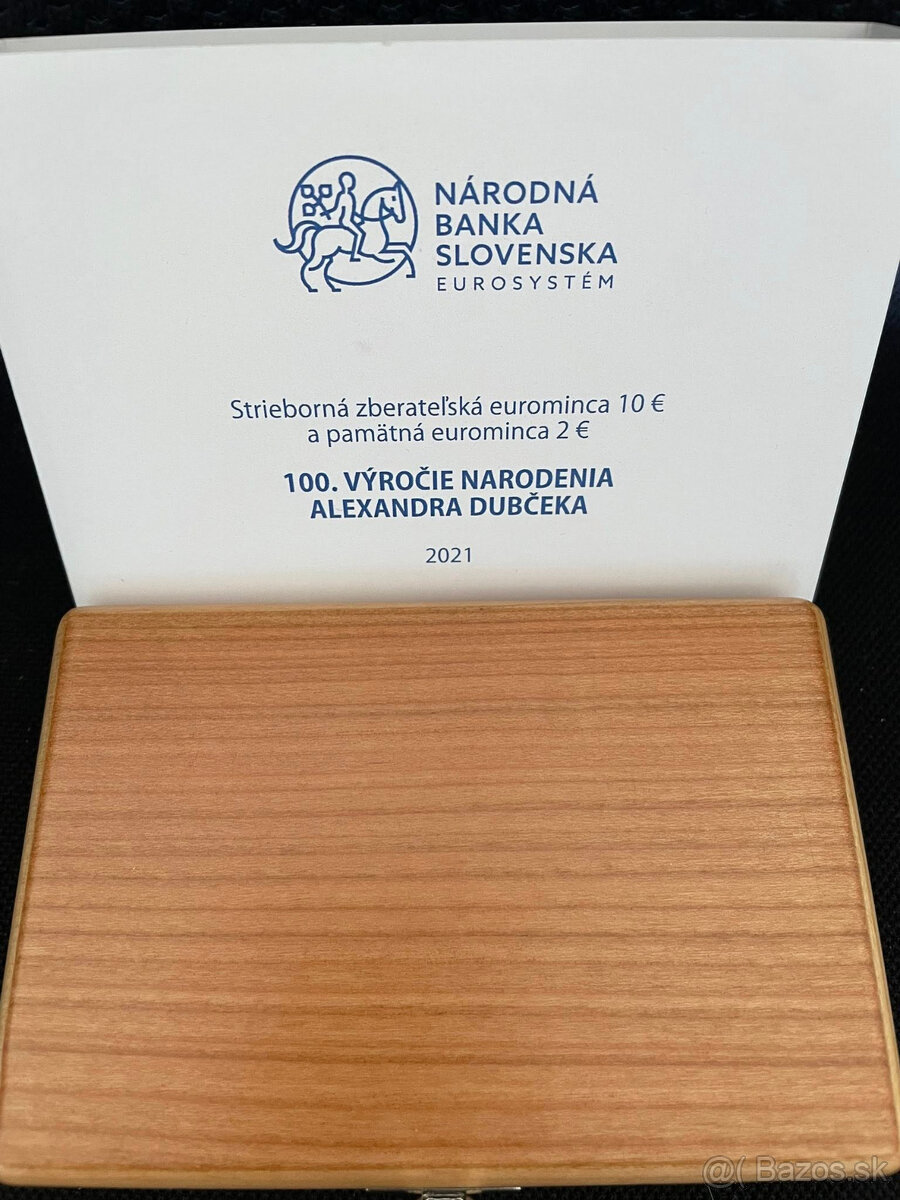 2€ + 10€ Dubček 2021 dvojička proof v dreve - 2