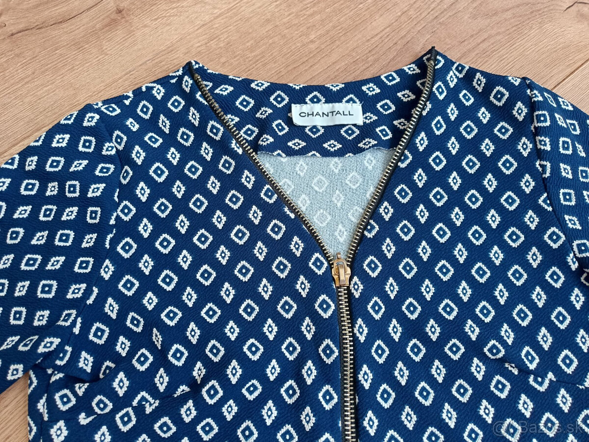 Modre retro saty Chantall 38 - 2