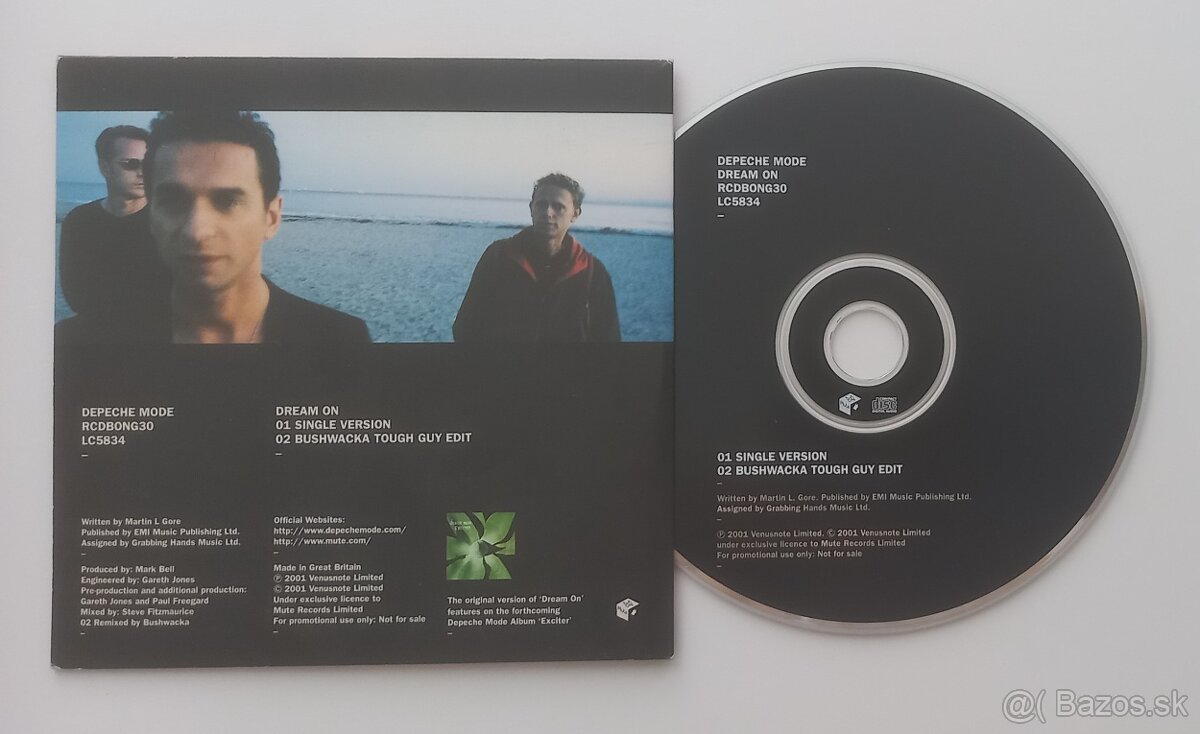Depeche Mode UK CD Promo Dream On - 2