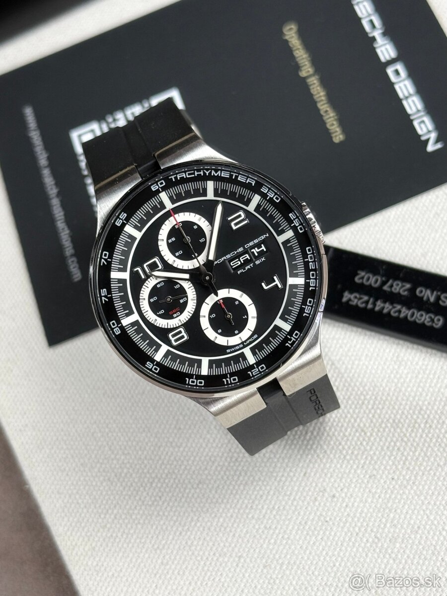 Porsche Design, model P6360 black dial, originál hodinky - 2