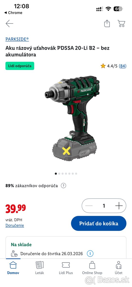 Razovy utahovak PDSSA 20 Li B2 - 2